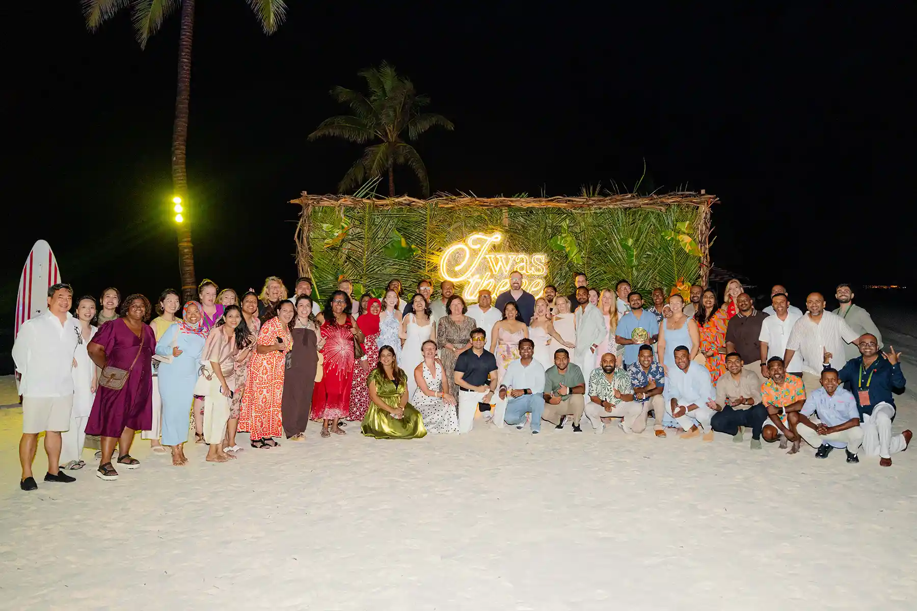 The team welcoming guests to the Sunset Soirée